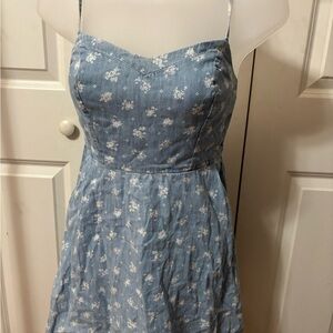 SO Blue Sleeveless Sweetheart Sundress